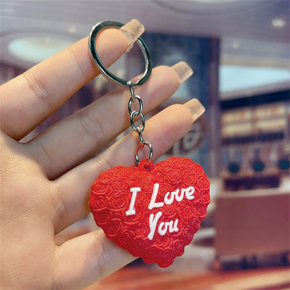Heart Shape Large PVC Pendant High-quality Keychain For Couple's Gift Key Organizer Anniversary Present