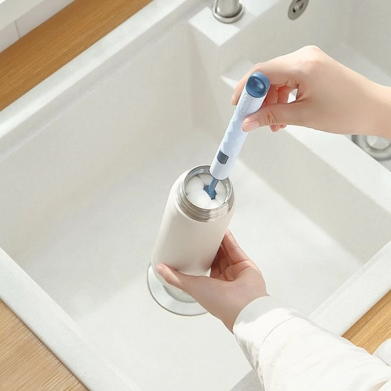 Detachable Bottle Brush 360 Degree Rotation Baby Pacifier Cup Nipple Cleaning Brushes Set Soft Handheld Baby Bottle Brushes New view 5