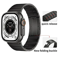 Pure Titanium Strap for Apple Watch Band 49mm 45mm 41mm 44mm 40mm 42mm 38mm Bracelet Wristband iWatch 8 Ultra 7 6 5 4 3 SE Belt