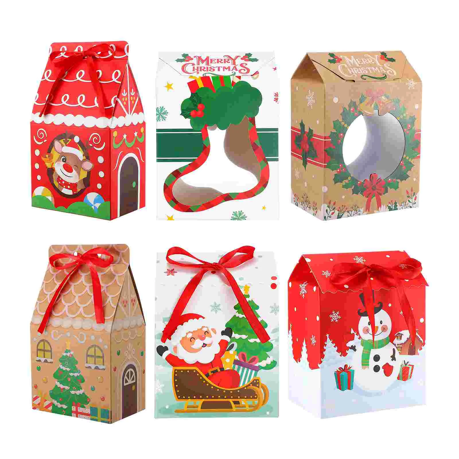 

Cookie Tins with Lids for Gift Giving Candy Box Christmas Bakery Boxes Kraft Paper Xmas Holders