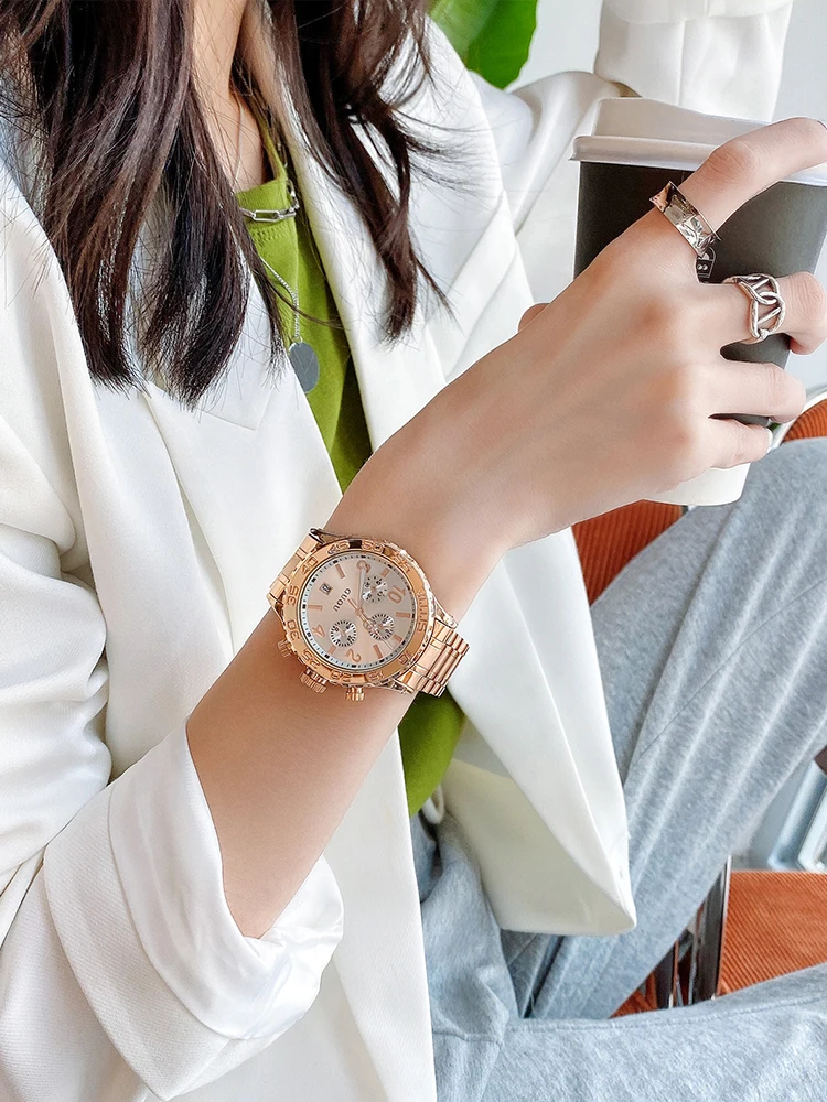 Nuovo orologio di fascia alta da donna, temperamento semplice, quadrante grande, stile neutro, orologio da donna alla moda e suggestivo, regalo femminile