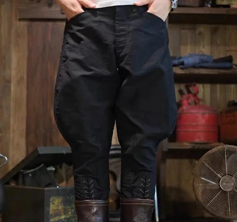 السراويل الفضفاضة الاستعمارية خمر للرجال العسكرية الفارس Castaways زي الشرير الصخرة البنطلونات