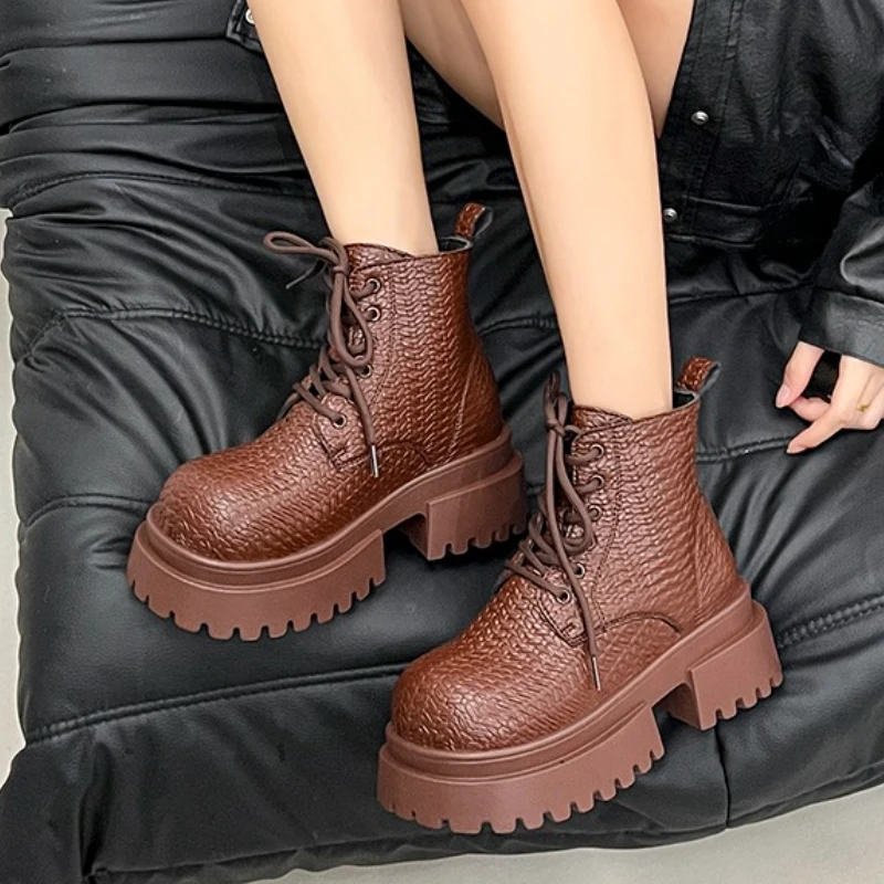 

Women Platform Ankle Boots Fashion Chunky Loafers Party Shoes Designer 2025 Trend New Winter Sneakers Woman Casual Botas Mujer