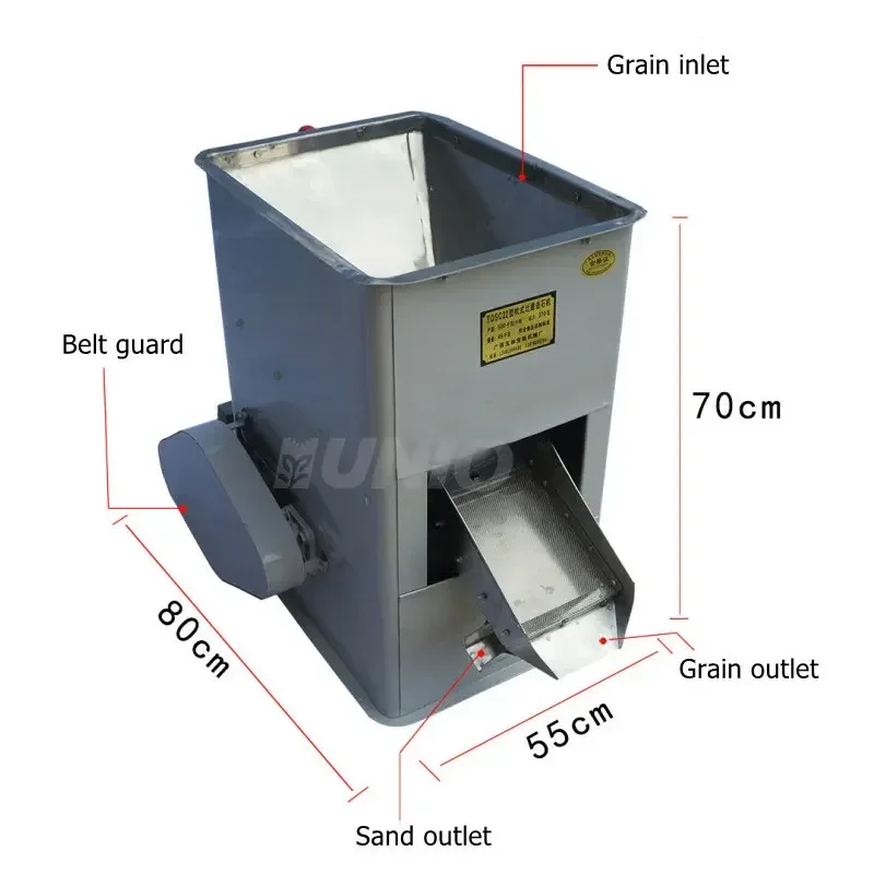 Agriculture harvest seeds processing grain impurity rock picker stone removal automatic rice destoner machine