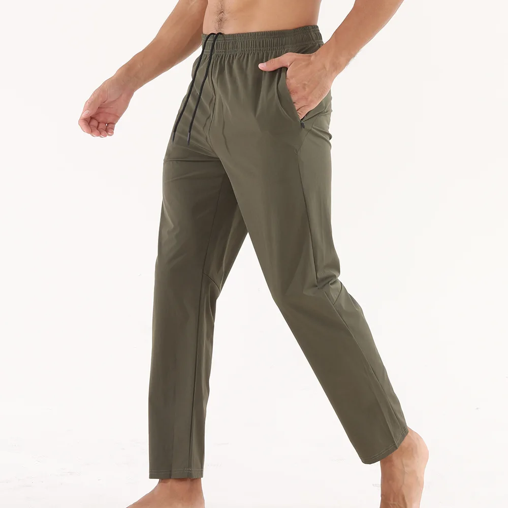 Crazy Muscle sports casual long pants for men, spring and autumn thin running quick-drying loose breathable fitness training bas