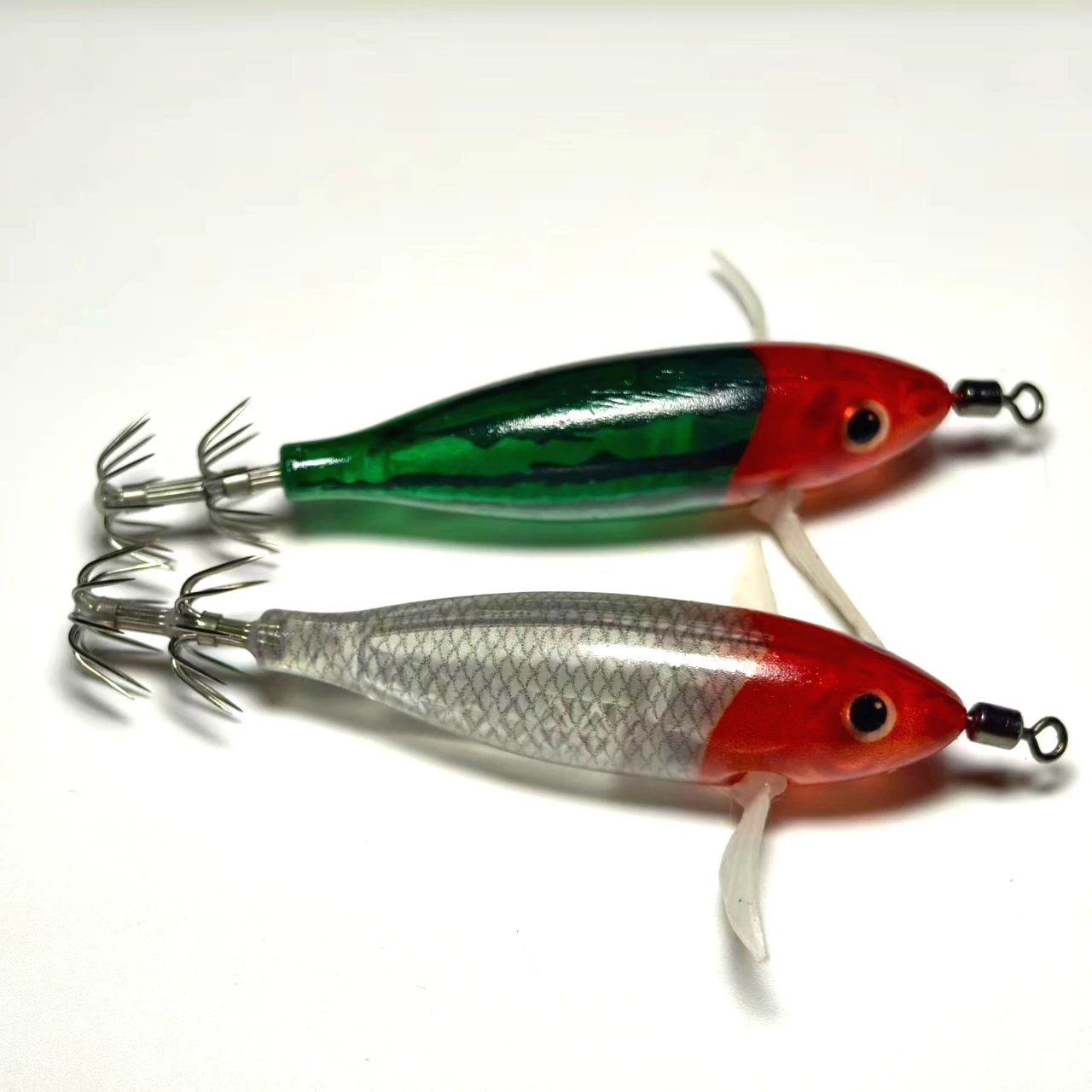 2 قطعة الحبار الأفقي التصيد إغراء مضيئة الحبار الرقص المياه المالحة الحبار الروبيان إغراء الحبار القفز الروبيان هوك الحبار الطعم