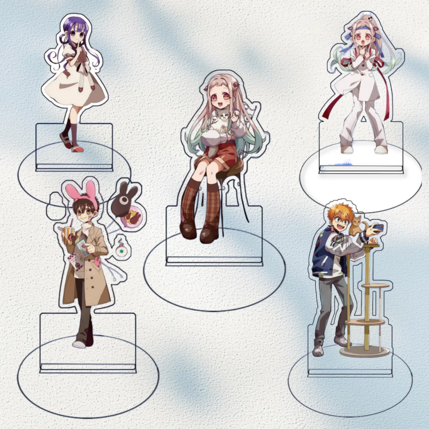 

Акриловые стенды с изображением персонажей аниме: Мицуба Сосуке, Яширо Нене, Минамото Коу, Яширо Нене, Юги Аманэ. Декор для рабочего стола.