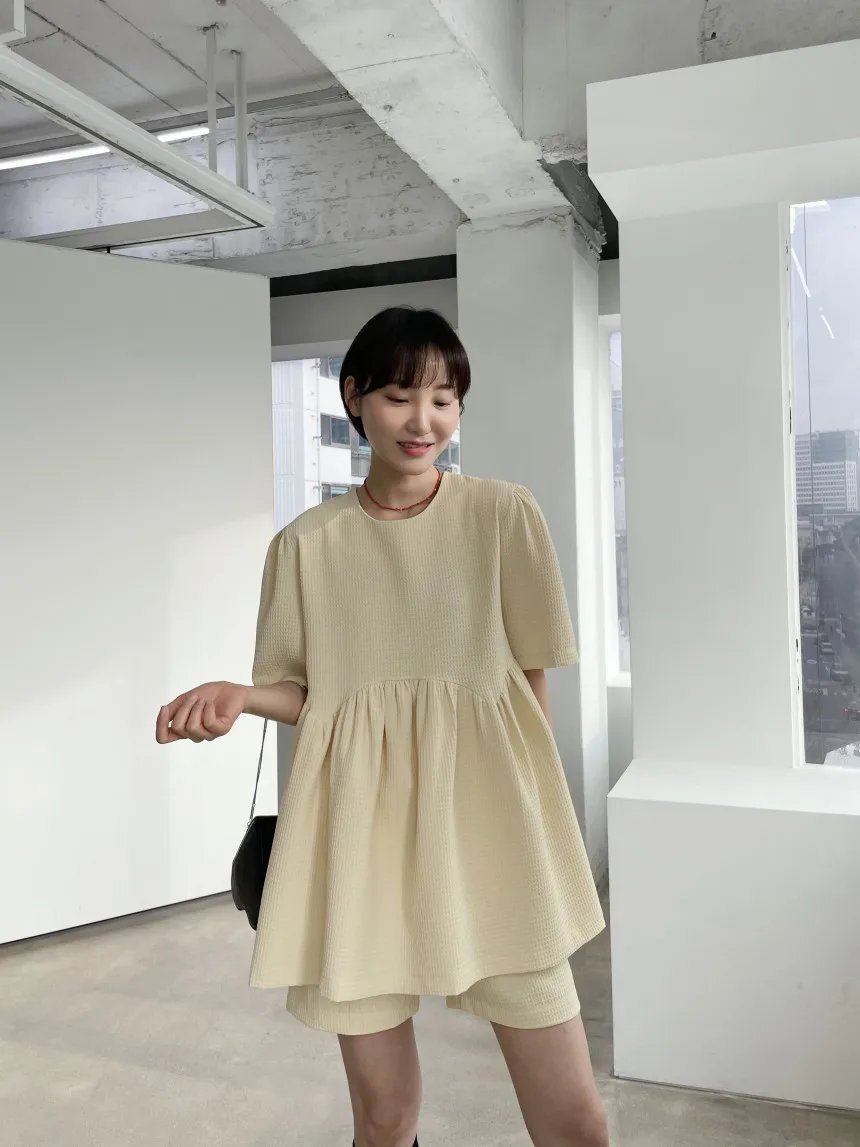Summer New Style Loose Korean Version White T-Shirt for Pregnant Women Short Sleeve Patchwork Doll Shirt Moisture Wicking Pol...
