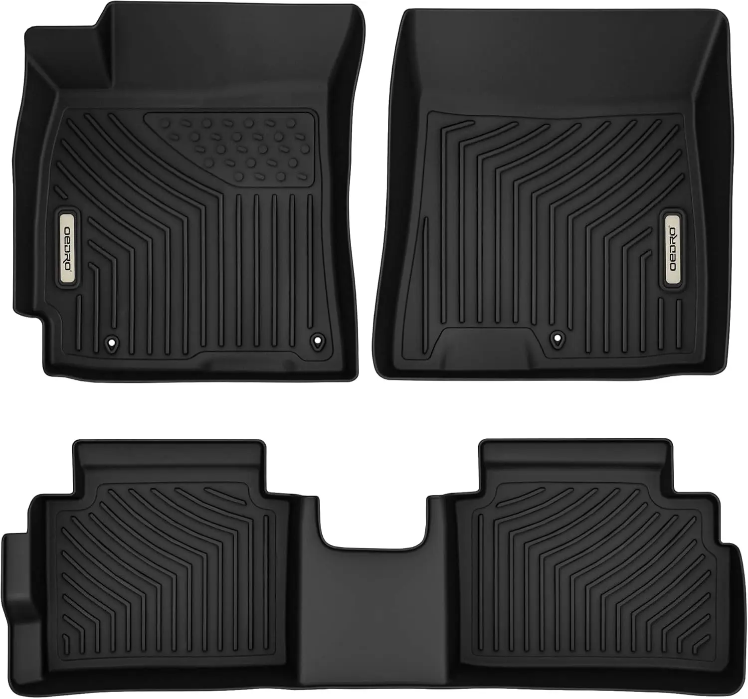 

Custom Fit Floor Mats fit for 2017-2020 Hyundai Elantra, Black TPE All-Weather Includes 1st & 2nd Row Black Floor Liners Car