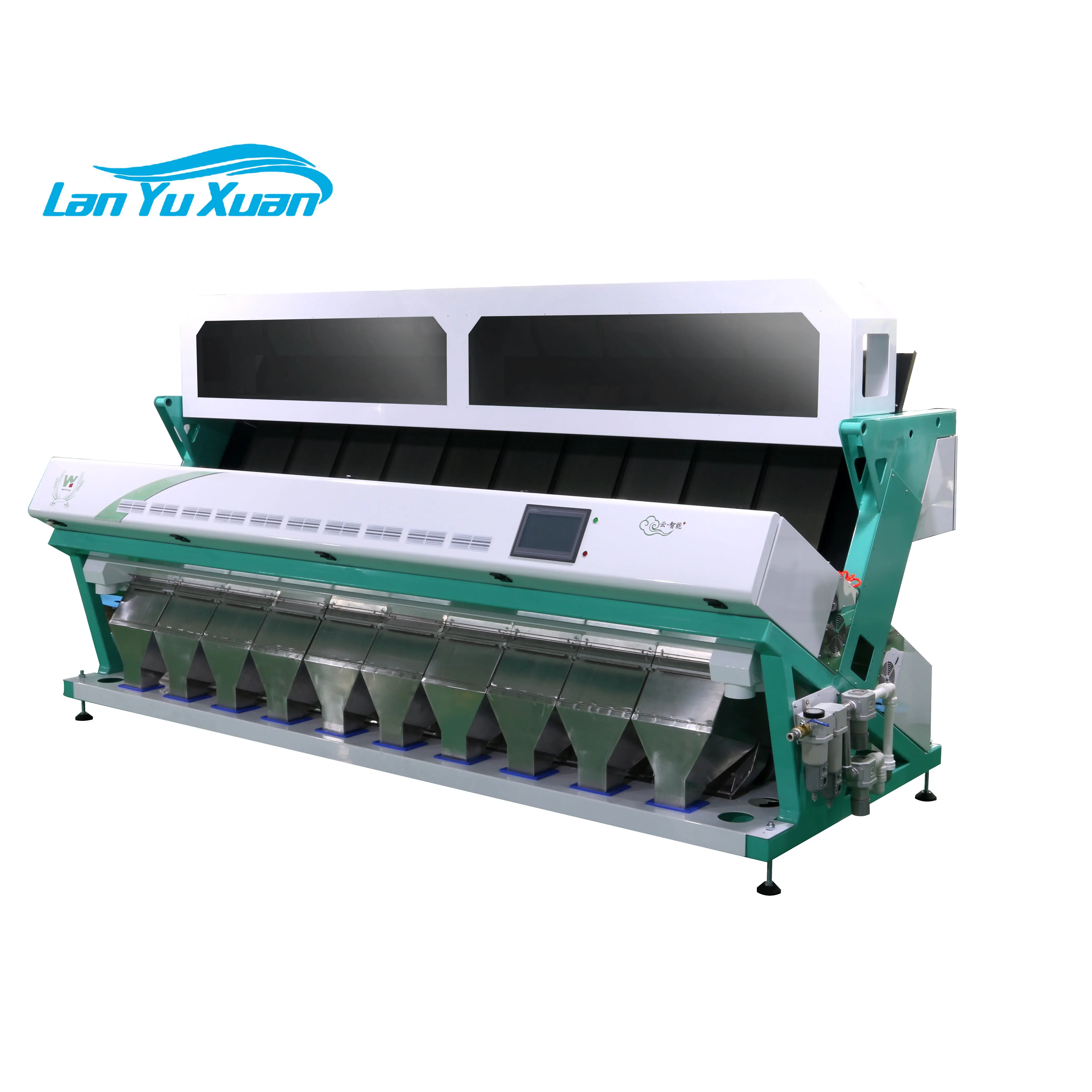 High Intelligent Ccd Rice Sorter Rice Sorting Machine Rice Color Sorter Separator Selector CCD Cameras & LED Lamps 220V / 50hz