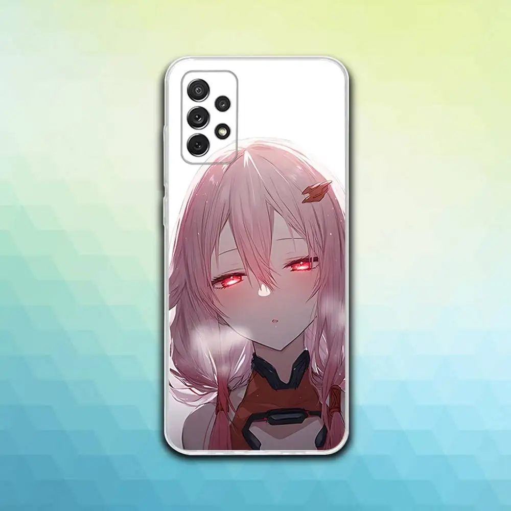 Y-Yuzuriha Anime Inori Phone Case For Samsung S30,23,21,22,20, FE lite,S10,9,8,7 PIus Note20ultra Soft Transparent