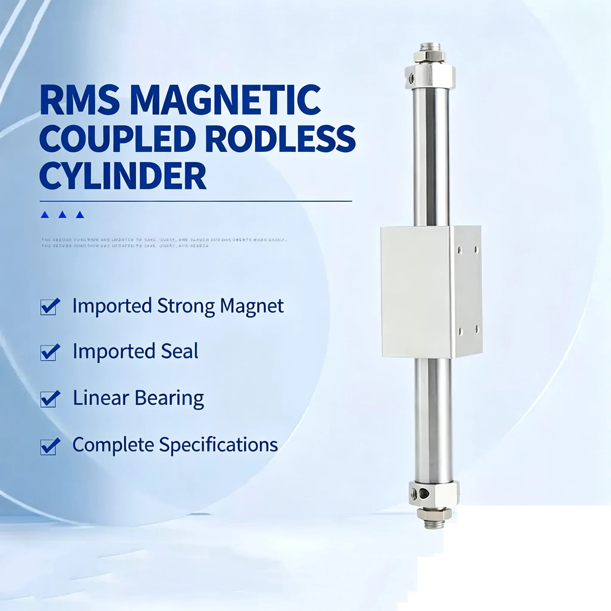 Cylinder Bore 10 16 20 25 32 40mm Stroke 50 100 150 200 250 300 400 500 600mm Air Pneumatic Cylinder RMS Series Rodless Magnetic