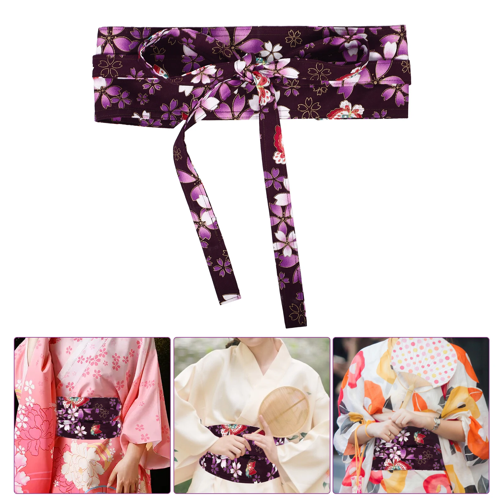 

Ladies Belts Kimono Obi Japanese Waist Band Decorate Adjustable for Women