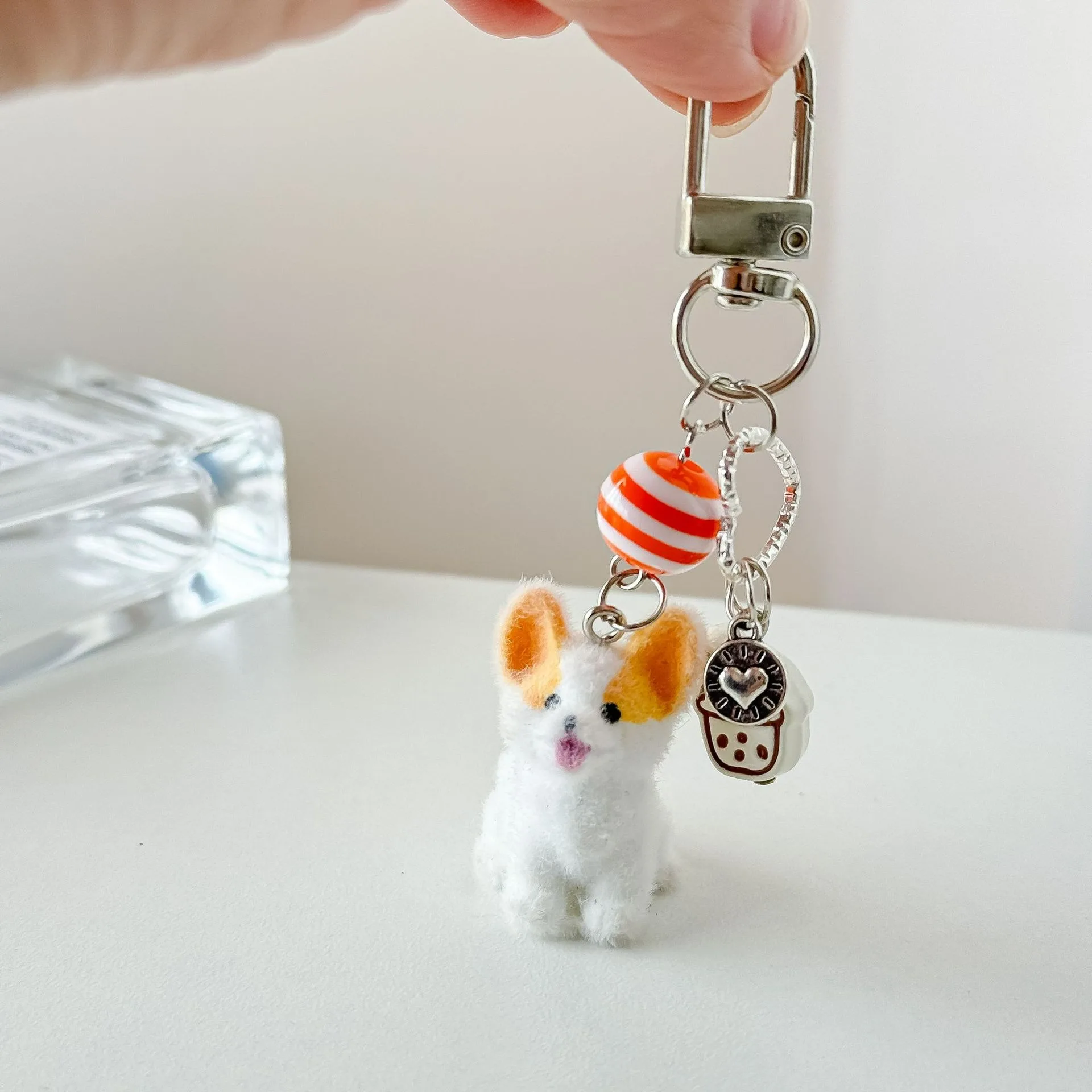 الكورية لطيف لطيف لطيف فروي الحيوان الصغير البطة جرو المفاتيح فتاة القلب بطة صفراء صغيرة كوالا أرنب الهاتف المحمول المعلقات #6