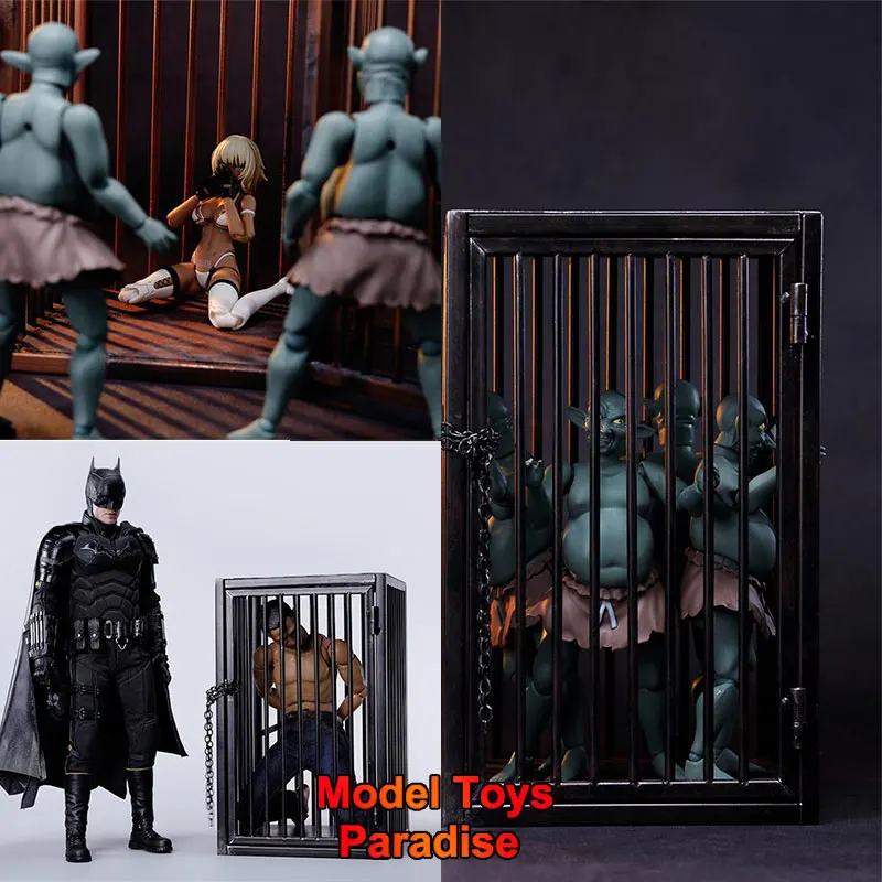 Pre Order MMMTOY M2413 1/12 Woman Man Soldier Simulation Prison Cage Dollhouse Scene Accessories Fit 6inch Action Figure Model