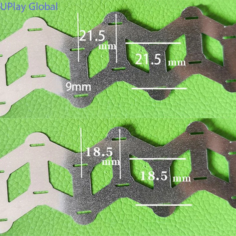 1kg W-type Nickel-plated Steel Strip 0.15/0.2 Mm Thick Hole Spacings Spot-welded for 18650/21700/26650/32650 Lithium Batteries