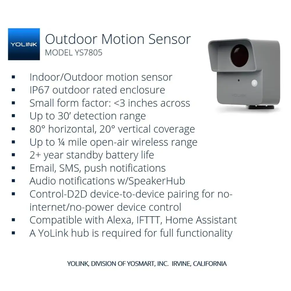 LoRa Smart Outdoor Motion Sensor Security Kit Property Intrusion Alerts Driveway Protection Long Range Battery Power Alexa