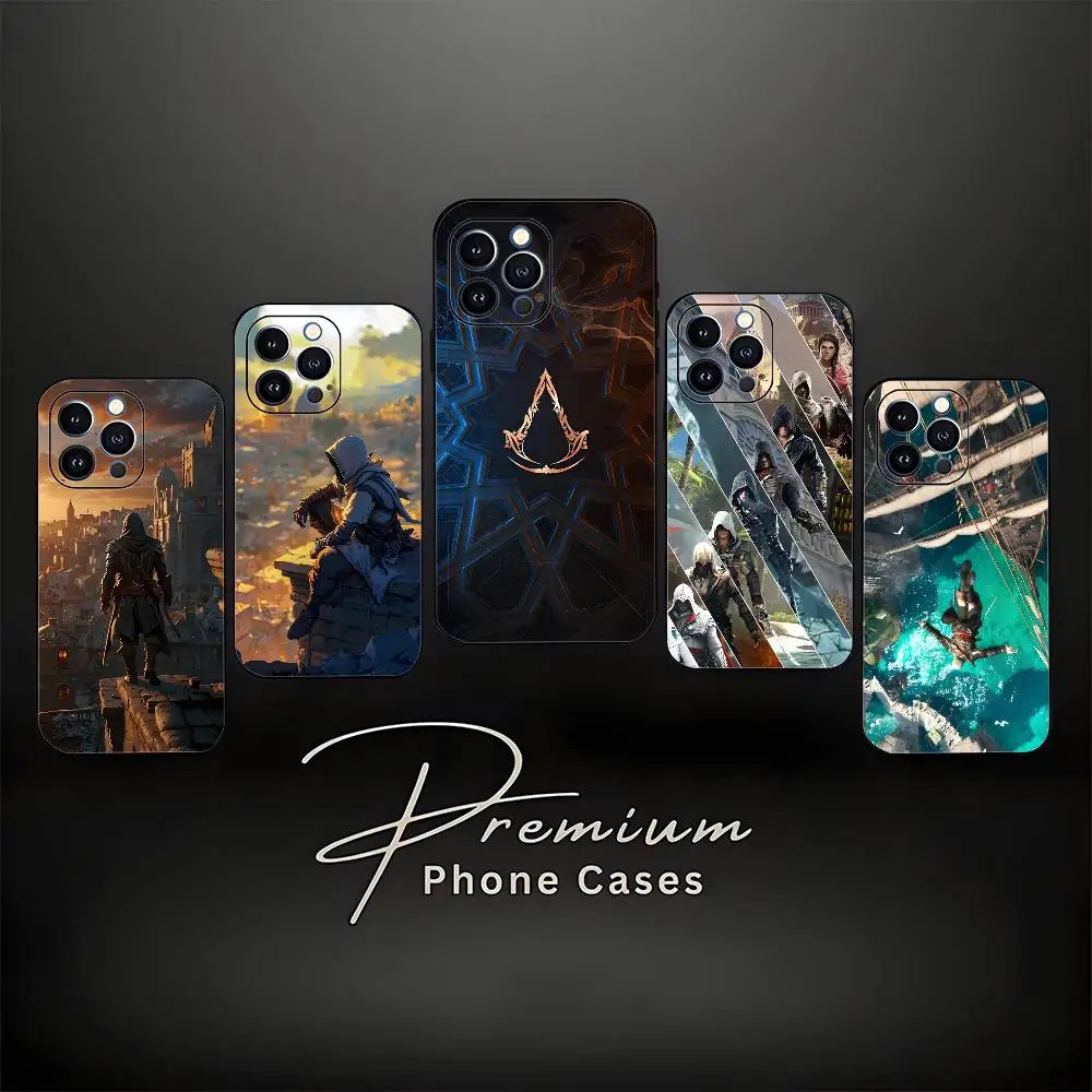 

A-AssassinS Game C-Creed Phone Case For iPhone 17,16,15,14,13,12,11 ,Pro Max,XS,X,XR,SE,Mini,8,7,Soft Silicone Black Cover