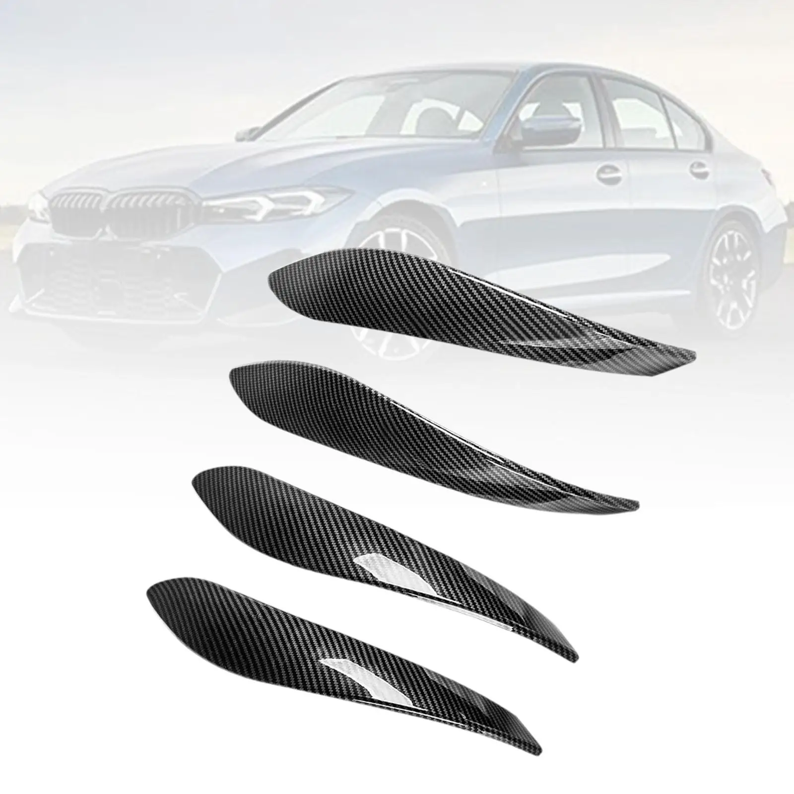 

4x накладки на внутреннюю дверную ручку, декоративные автомобильные аксессуары, простая установка, замена для BMW 3 серии F3x F35 2012-2019