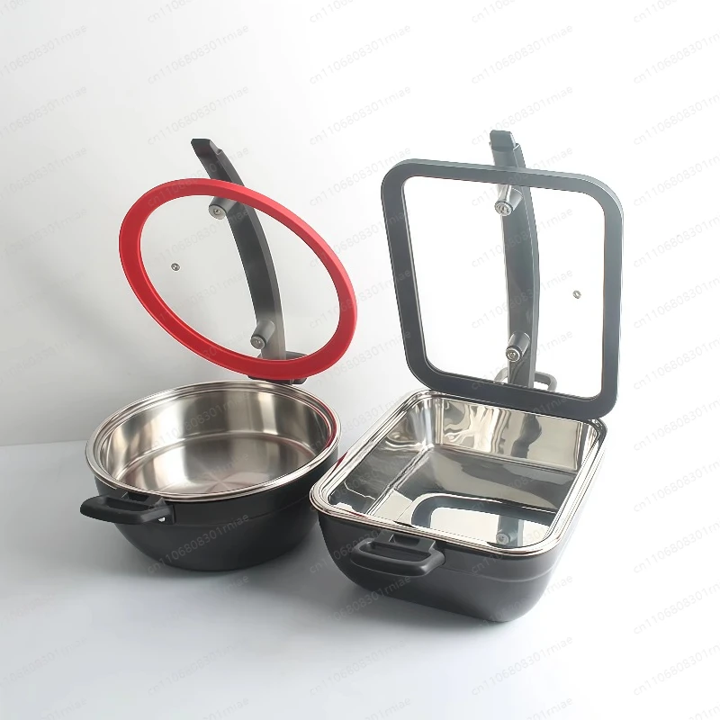 High-end hotel large-capacity stainless steel 4.5L/5L black/red hot pot warmer, hotel buffet food warmer