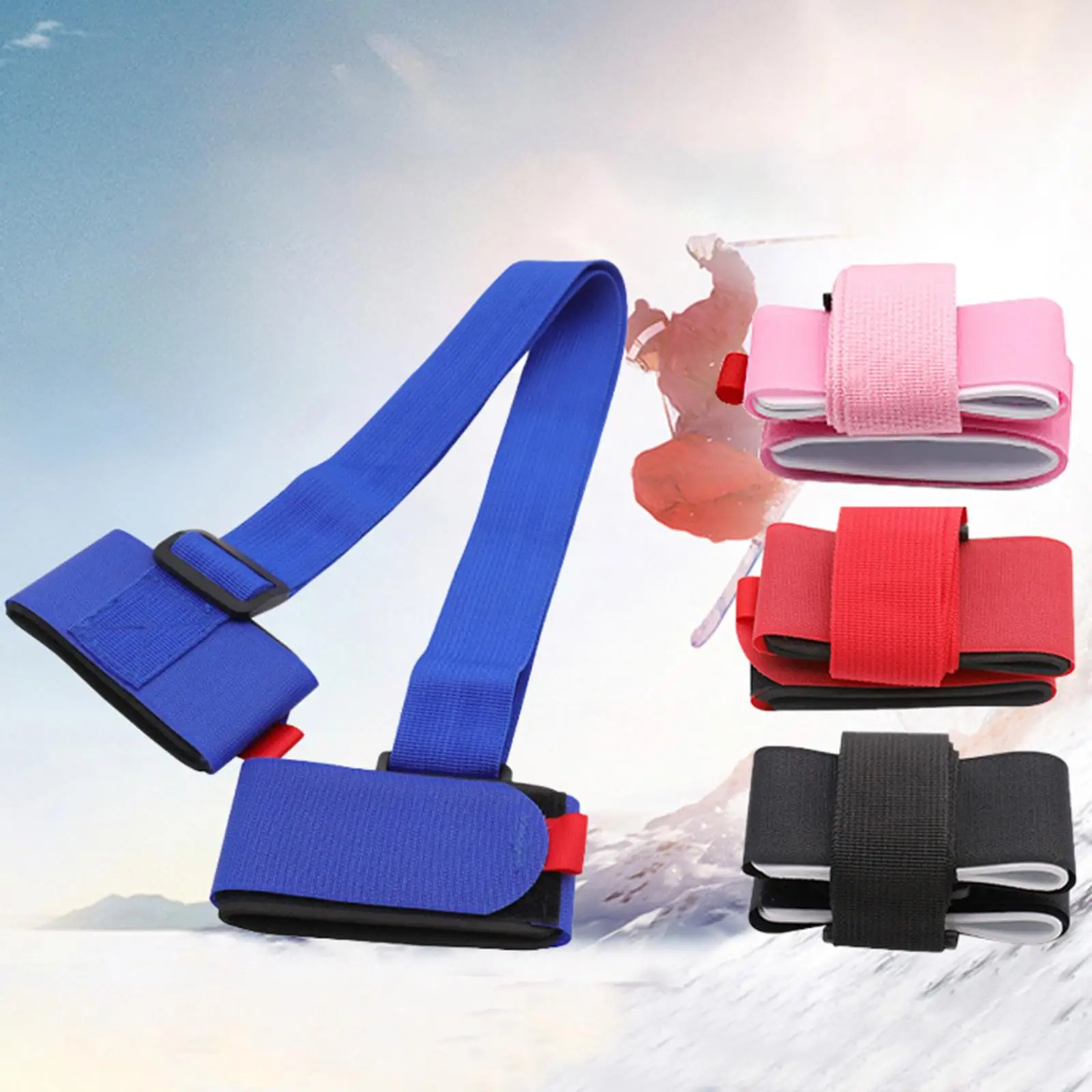

Ski Strap Handheld Handle Belt Durable Nylon Multifunctional Ski Pole Shoulder Carrier Lash Ski Gear Holder Heavy Duty