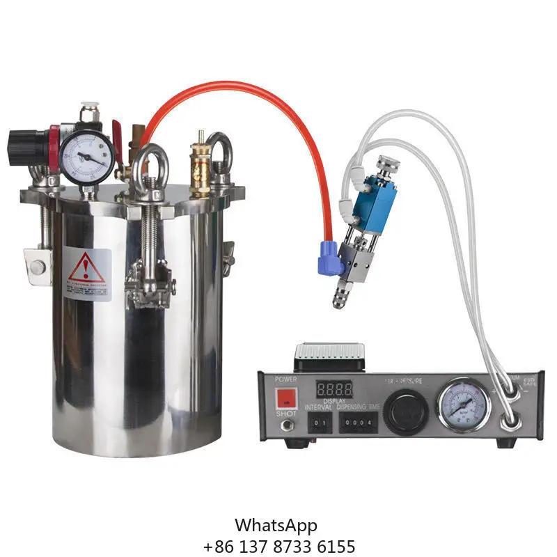 Macchina erogatrice semiautomatica per riempimento colla Dispenser di colla AB Barile a pressione manuale Macchina per colla miscelatrice a 2 componenti