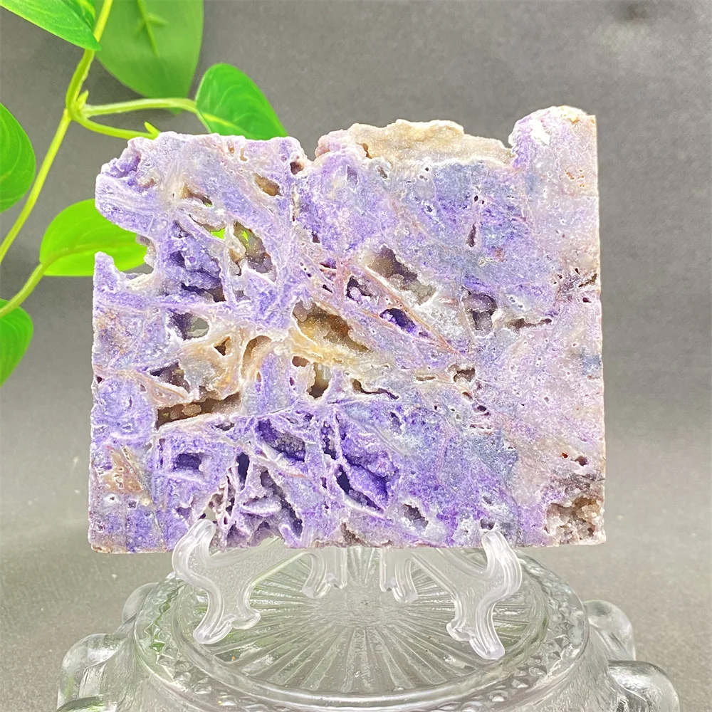 

Purple Sphalerite Crystal Slices Hand-Carved Chakra Stones Aura Meditation Relaxation Gifts Home Decor Magic Ornaments+ Shelves