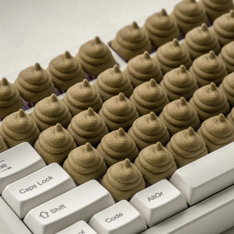 A Pile of Feces Keycaps Made of ABS Material Personalized Keycaps for Mechanical Keyboards Funny Feces Keycaps Gifts for Friends