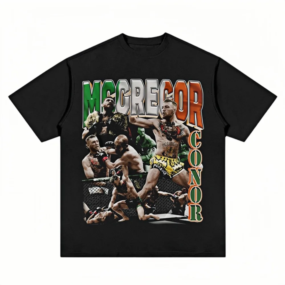 Conor McGregor 2026 Print T-Shirt Men Oversized Cotton Streetwear Lively Fit Trendy Short Sleeve Match Collage Daily Tee