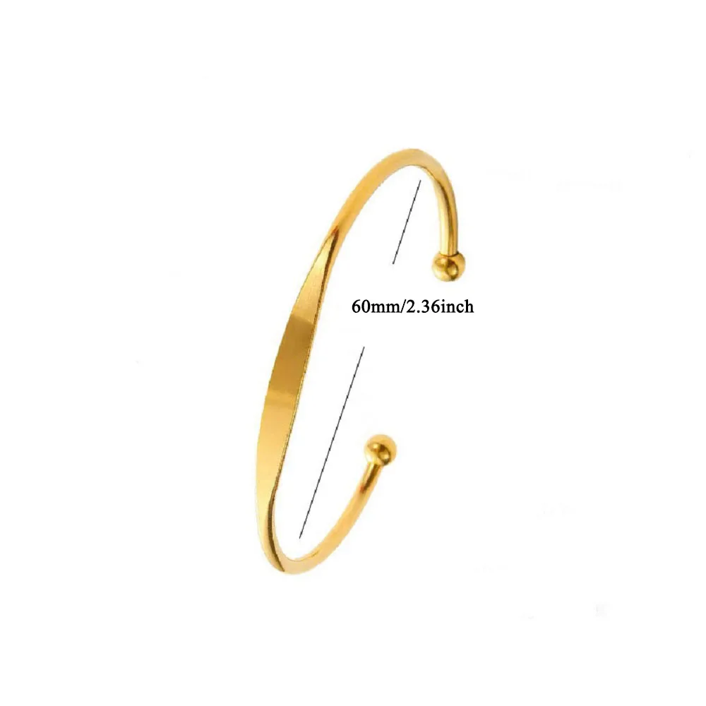 Personalized Stainless Steel Bangle for Men Women Customized Engraved Name Cuff Bracelet Unisex Custom Jewelry Accessories