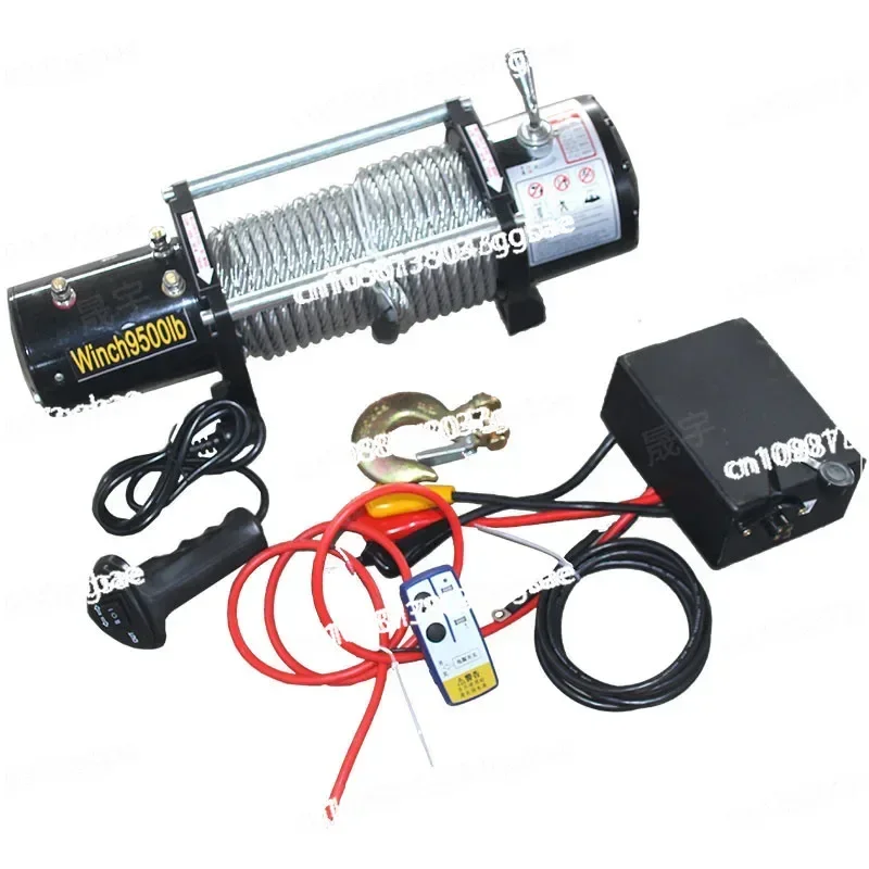 Vehicle Electric Winch 12v Electronic Vehicle Winch Off-Road Electromagnetic Brake Electric Winch