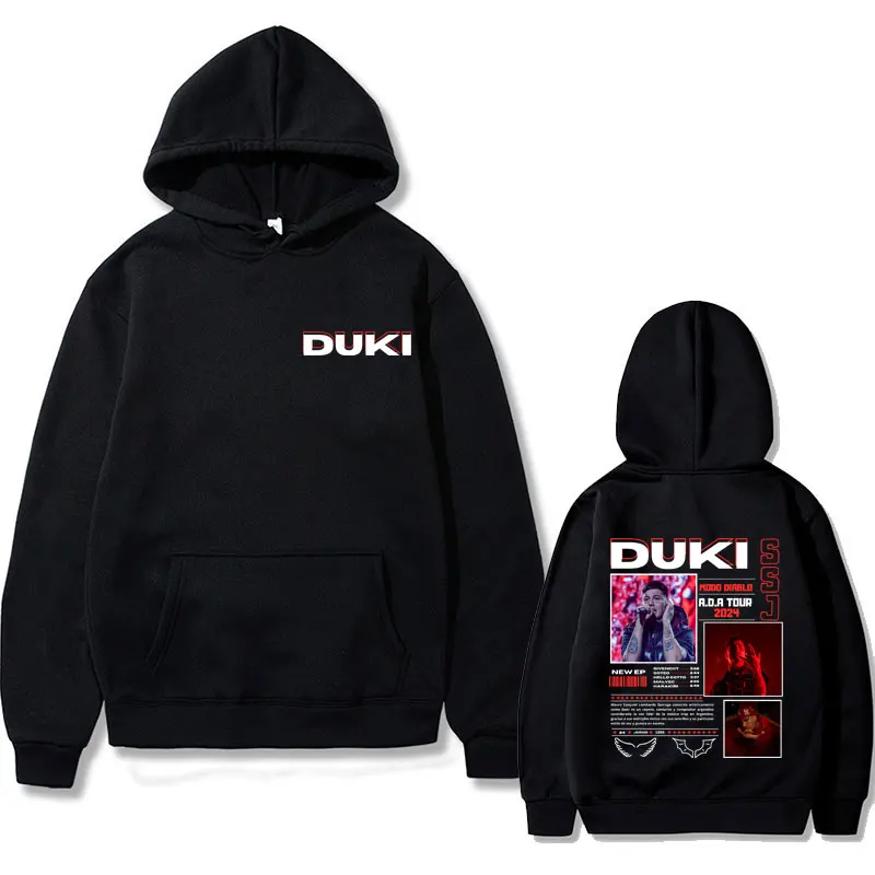 

Rapper Duki ADA Tour 2024 Graphic Hoodie Men Women Hip Hop Streetwear Male Clothing Casual Oversized Fleece Cotton Sweatshirt