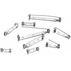 20Pcs/Lot 14-35mm Stainless Steel Safety Pins Brooch Clip Base Pins Brooch Settings Blank Base for DIY Jewelry Making Supplies