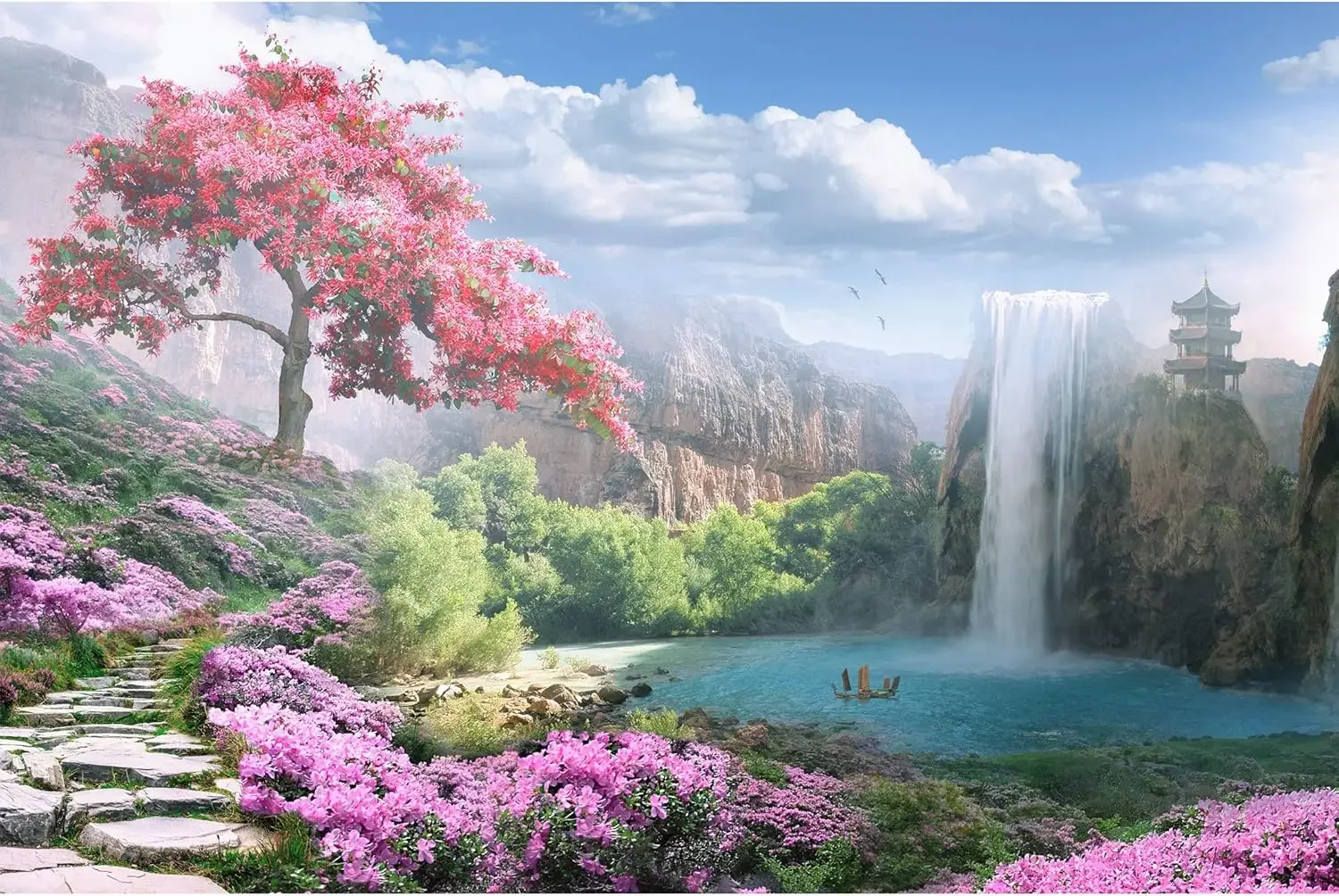 Mappa del paesaggio 1314/520/120/1000/500/300 pezzi Puzzle Giochi di attività familiari impegnativi per sala giochi Camera da letto Soggiorno