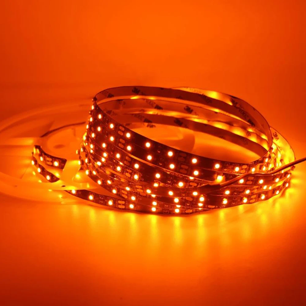 1M/5M led strip light True Orange no Amber Yellow waterproof 3528 5050 SMD 60leds/m 120leds/m 12V Car Tail Lamp Stop Indicator