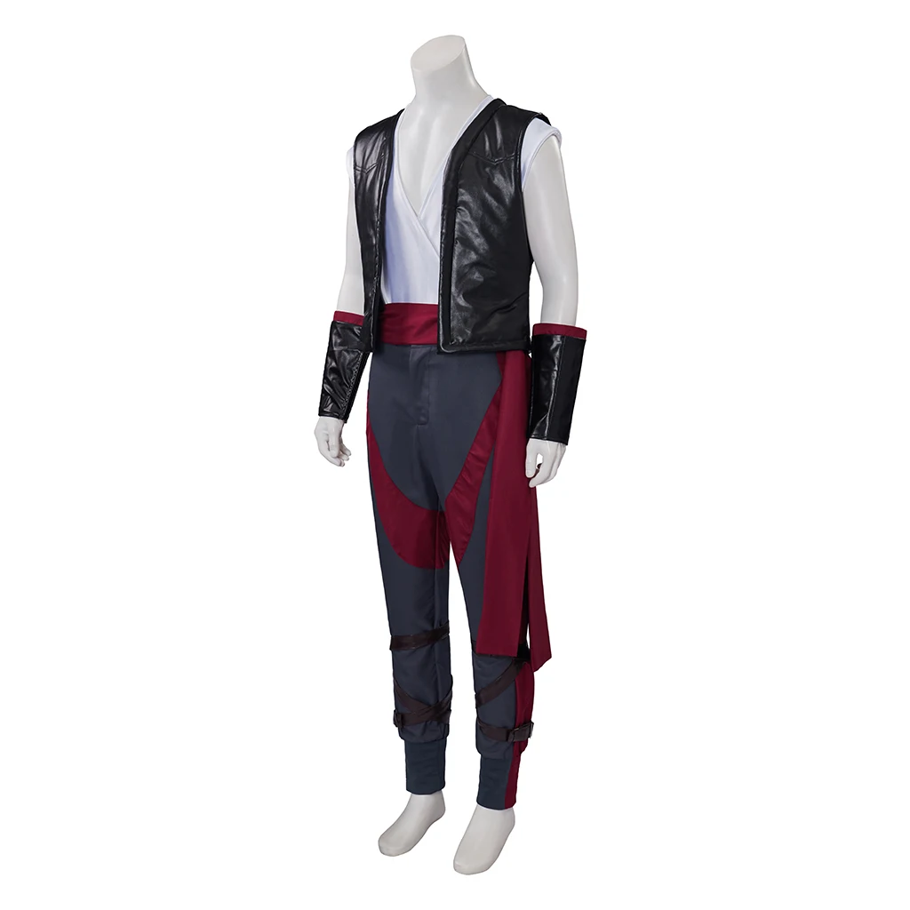 Men's Mortal Kombat Liu Kang Cosplay Costume Fighter Suit Uniform Liu Kang Battle Outfit Martial Suit Halloween Carnival Cosplay