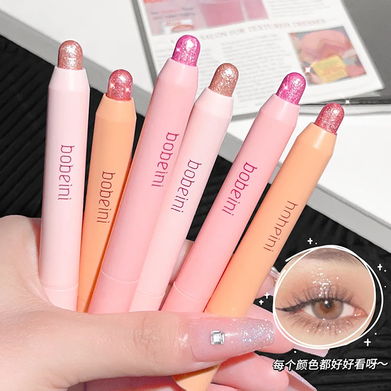 Glowing Highlighter Eye Shadow Pencil with Pearlescent Shimmer and Fine Glitter Shimmer Highlighter Eyeshadow Delicate