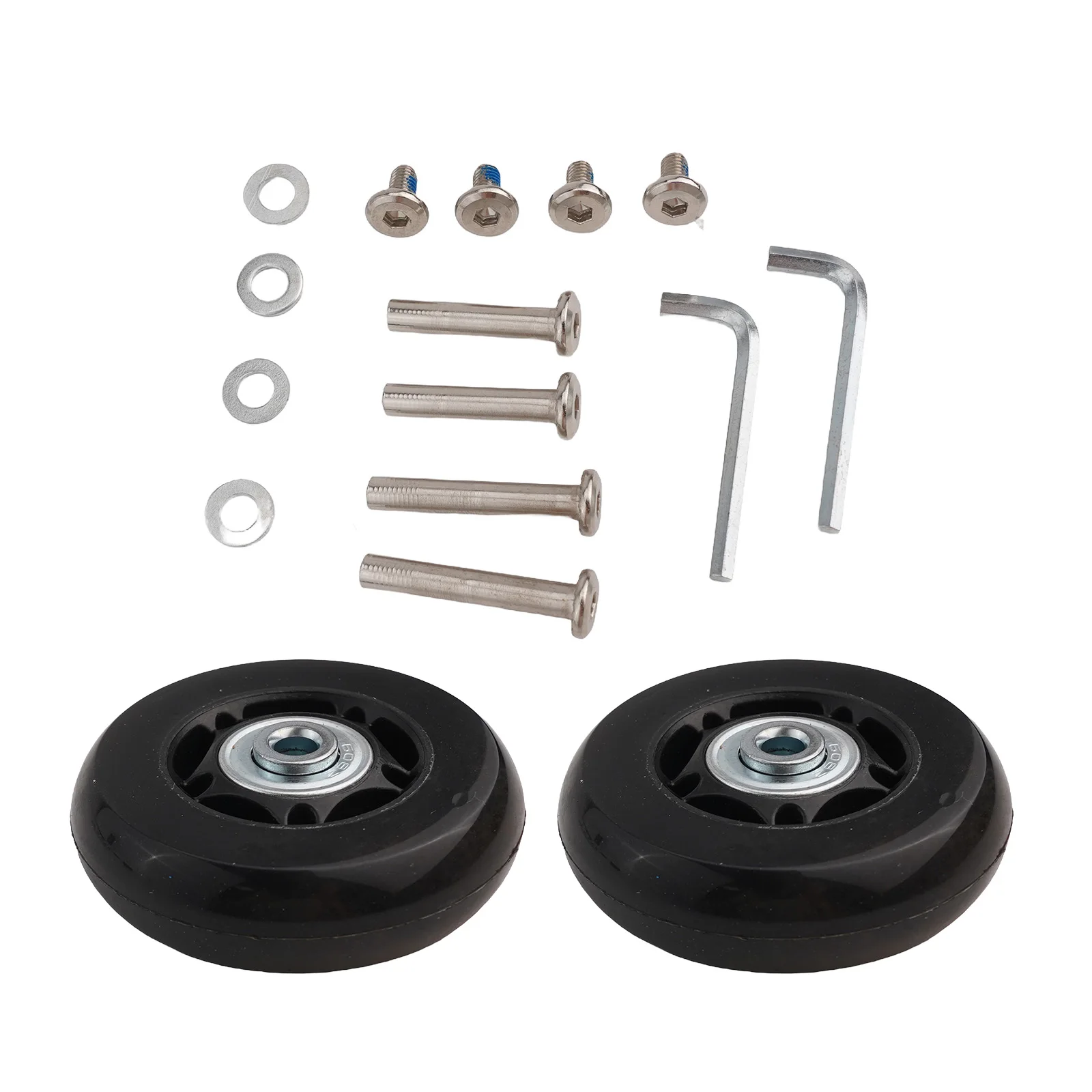 Kit de réparation de roues de remplacement pour bagages et valises, patins à roulettes, 40mm, 43mm, 54mm, 60mm, 64mm, 70mm, 2 pièces