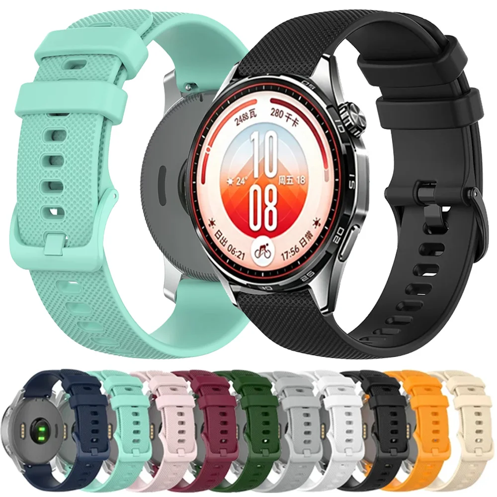 20mm 22mm Silicone Strap For Huawei Watch 5/GT7-6-5-4/GT7-6-5 Pro 46mm Correa Wristband Amazfit Active 3/Bip Max/Balance 3 Band