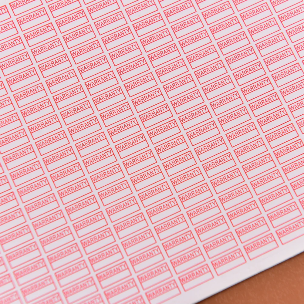 1pc Warranty Void If Removed Sticker Security Seal Red Color Rectangle Shape Fragile Label Size 10mm*5mm