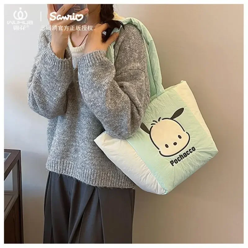 

New Kuromi Crossbody Bag My Melody Tote Bag Large Capacity Shopping Bags Girl's Heart Shoulder Bag Kawaii Cartoon