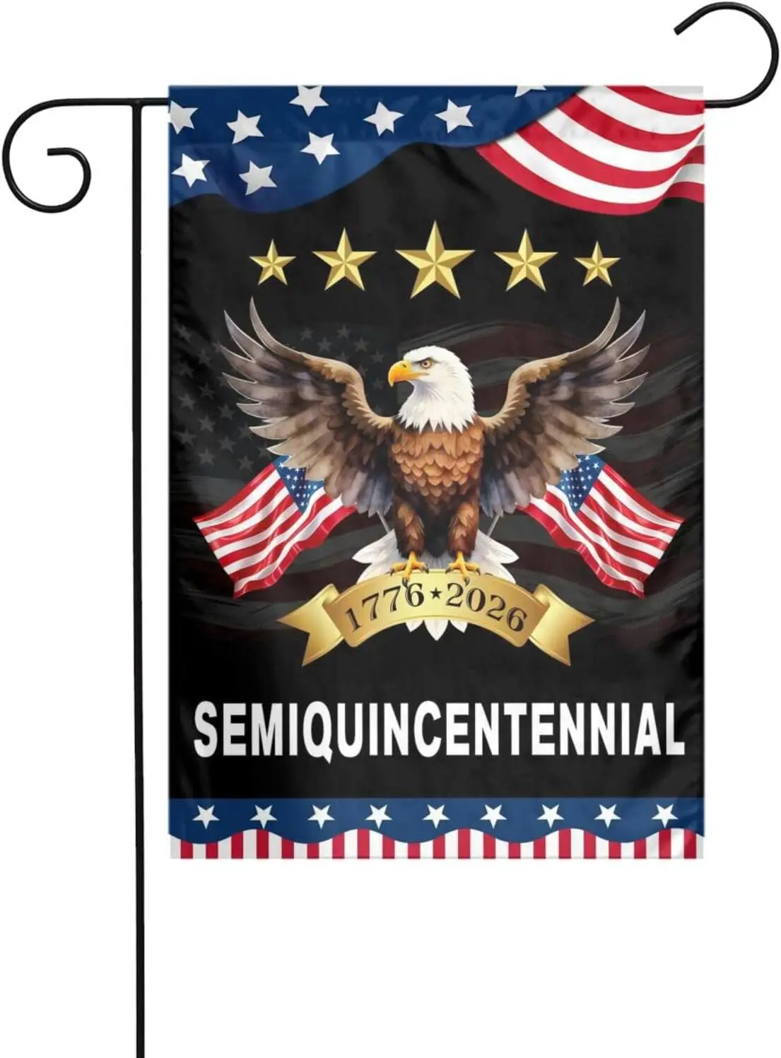USA 250th Anniversary Garden Flag 12x18 Inch USA United States Semiquincentennial 1776-2026 Patriotic Garden Flags 4th of Ju ZZM
