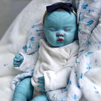 Close eyes Reborn Baby Doll Cute Realistic Soft Body Silicone Vinyl Babies Dolls Kids Playmates DIY Toy Birthday XMAS Gifts