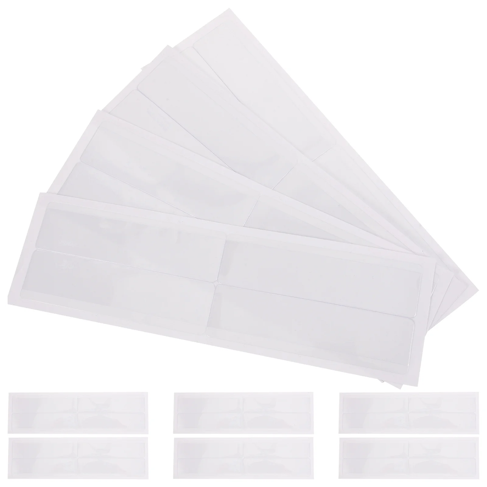 1 set 1 Set Of Back Adhesive Labels Clear Self-Adhesive Index Card Pockets For Label Organizer Warehouse Supplies Plastic Card