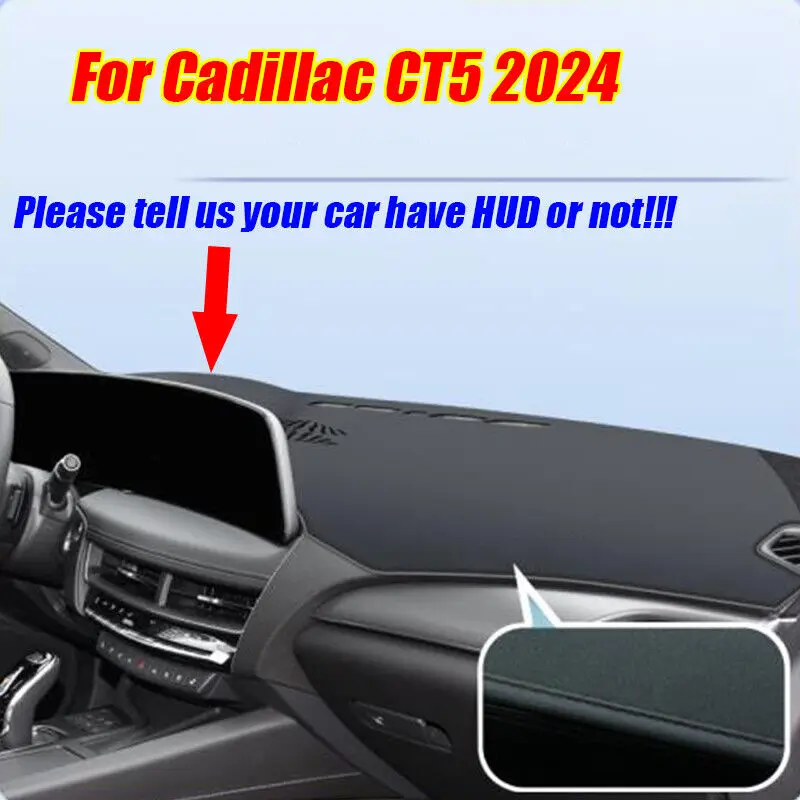 

Черный кожаный чехол для приборной панели, защитный коврик для Cadillac CT5 2024