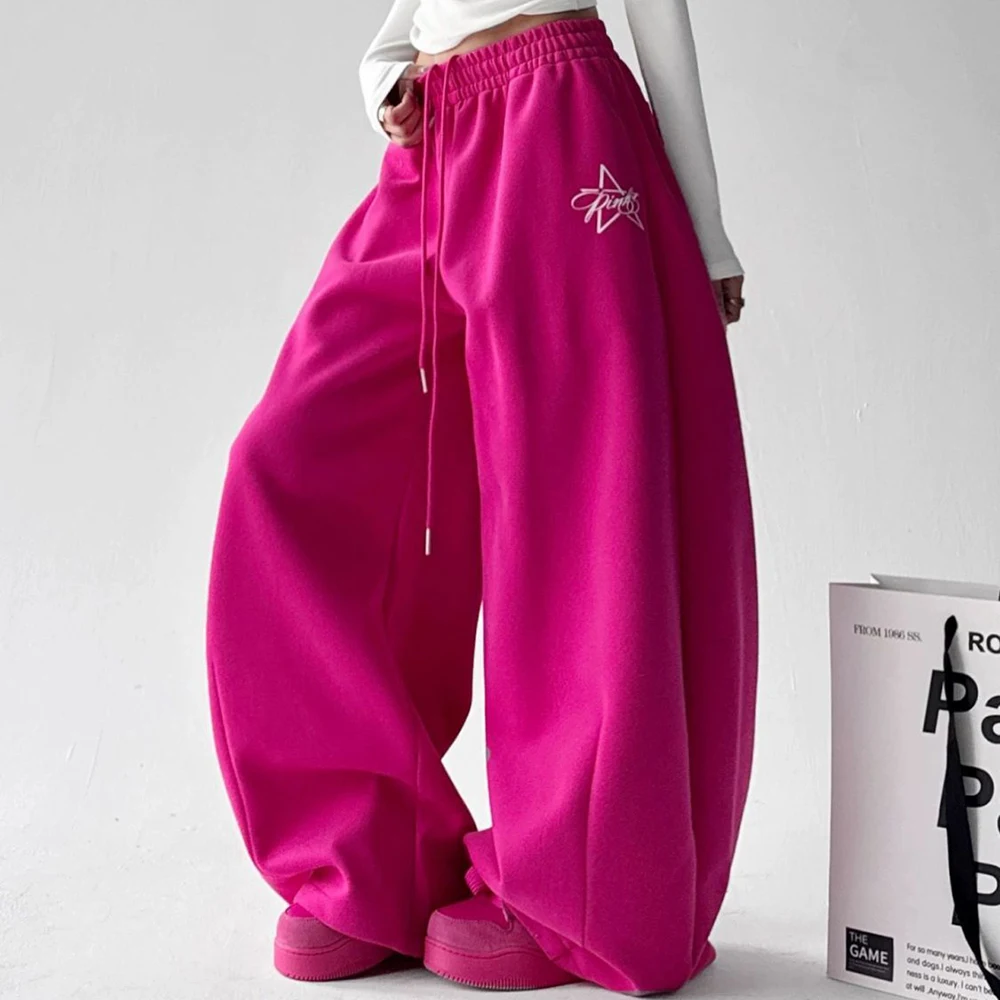 

American autumn and winter new sweatpants thickened and thin leggings loose casual sweatpants streetwear women