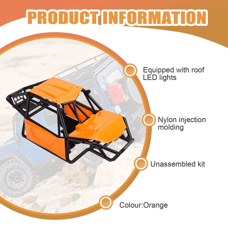 M15K-Rock Tarântula Nylon Buggy-Body Chassis Kit Para 1/18 RC Crawler TRX4M Atualização