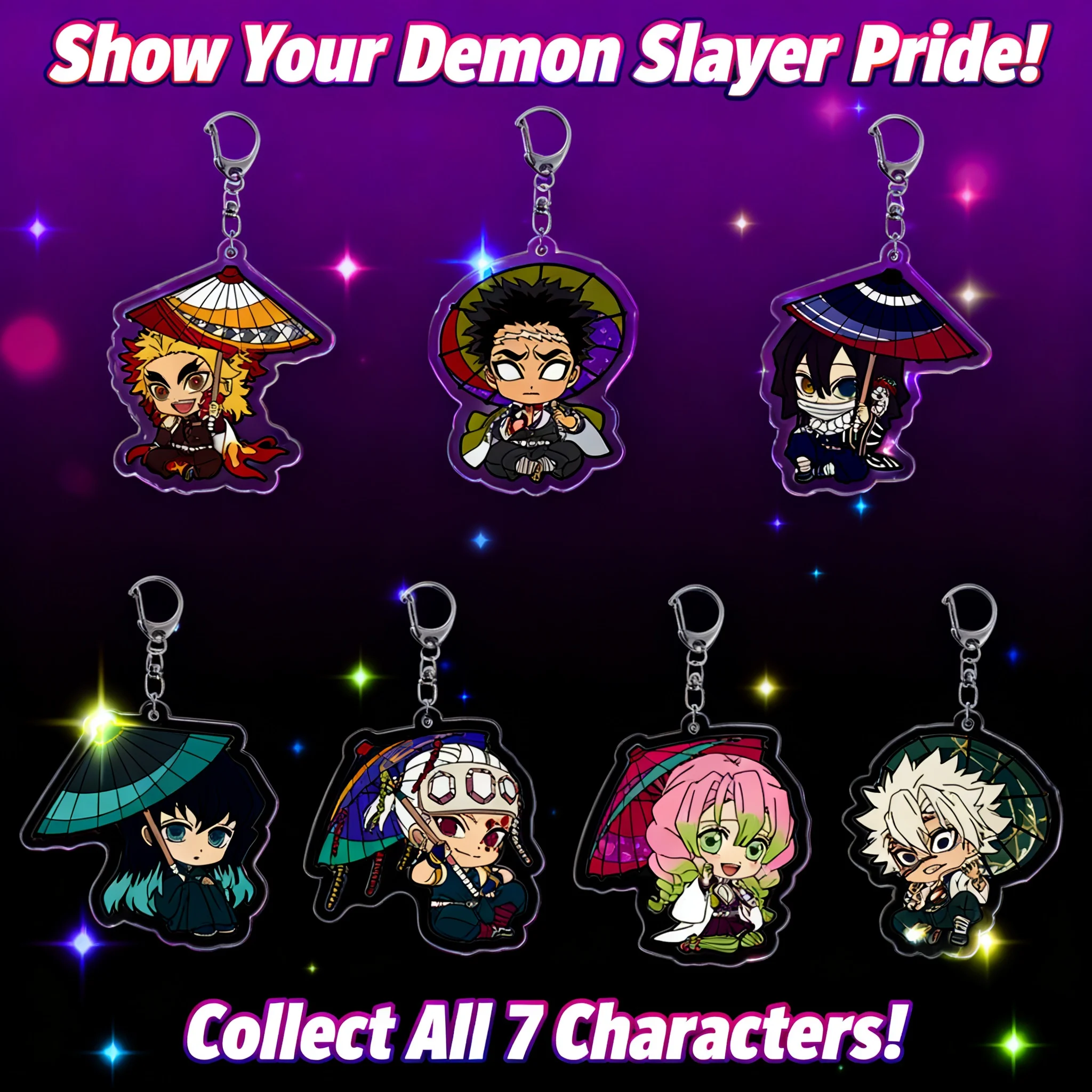 

Demon Slayer Acrylic Keychain Kamado Tanjiro Zenitsu Agatsuma Anime Pendant Accessory Cosplay Gift Merchandise Collectible