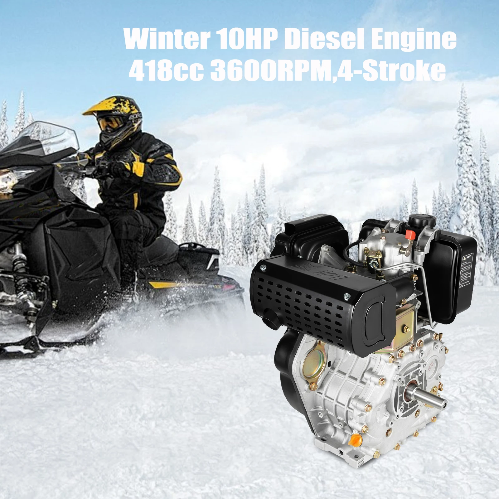 

Winter 10HP Diesel Engine 186FA 418cc 3600RPM,4-Stroke Diesel Engine Direct Injection for High Efficiency 6.3KW,280g/Kw.h