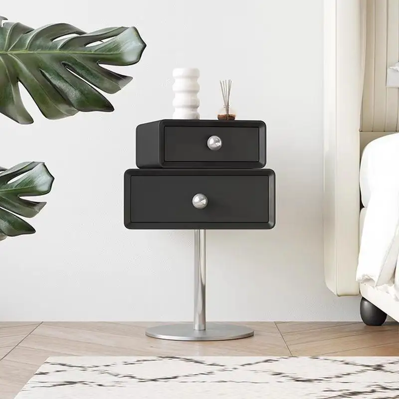Painted bedroom bedside table Solid wood creative small cream sugar cube Modern simple light luxury rotating bedside table